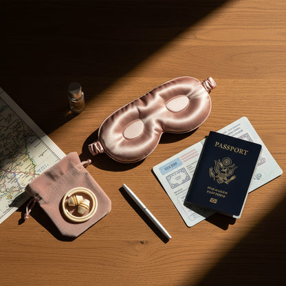 Mulberry Silk Sleep Mask  Travel Edition